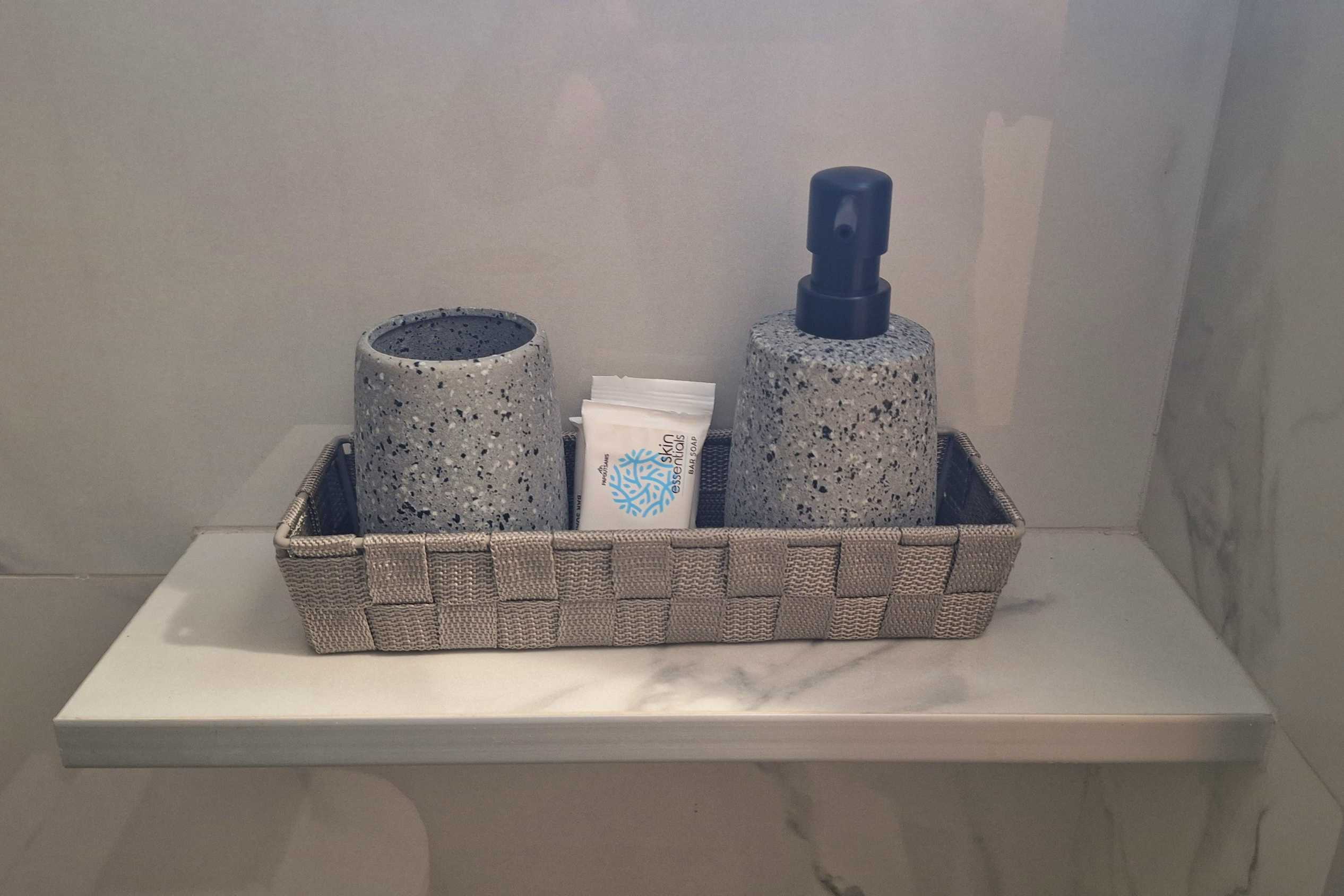 Photo Caption: Complimentary Toiletries Radiate & Shine Our shamp